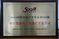 A4、2013中國房地產(chǎn)開發(fā)企業(yè)500強